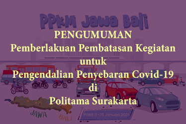 Pengumuman Kegiatan PBM berkaitan dengan PPKM Jawa Bali 11-25 Januari 2021